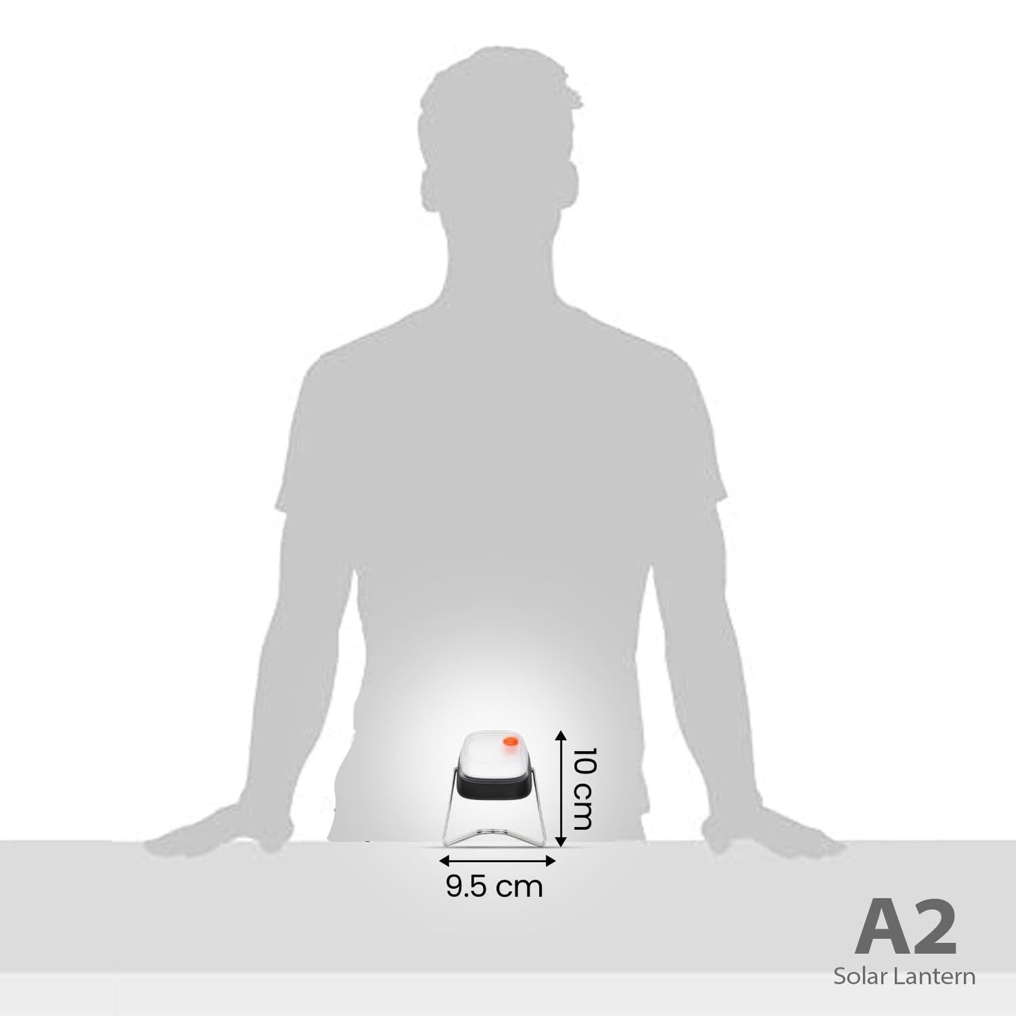 A2 Solar Led Rechargeable Emergency Light, for Home Garden and Outdoor