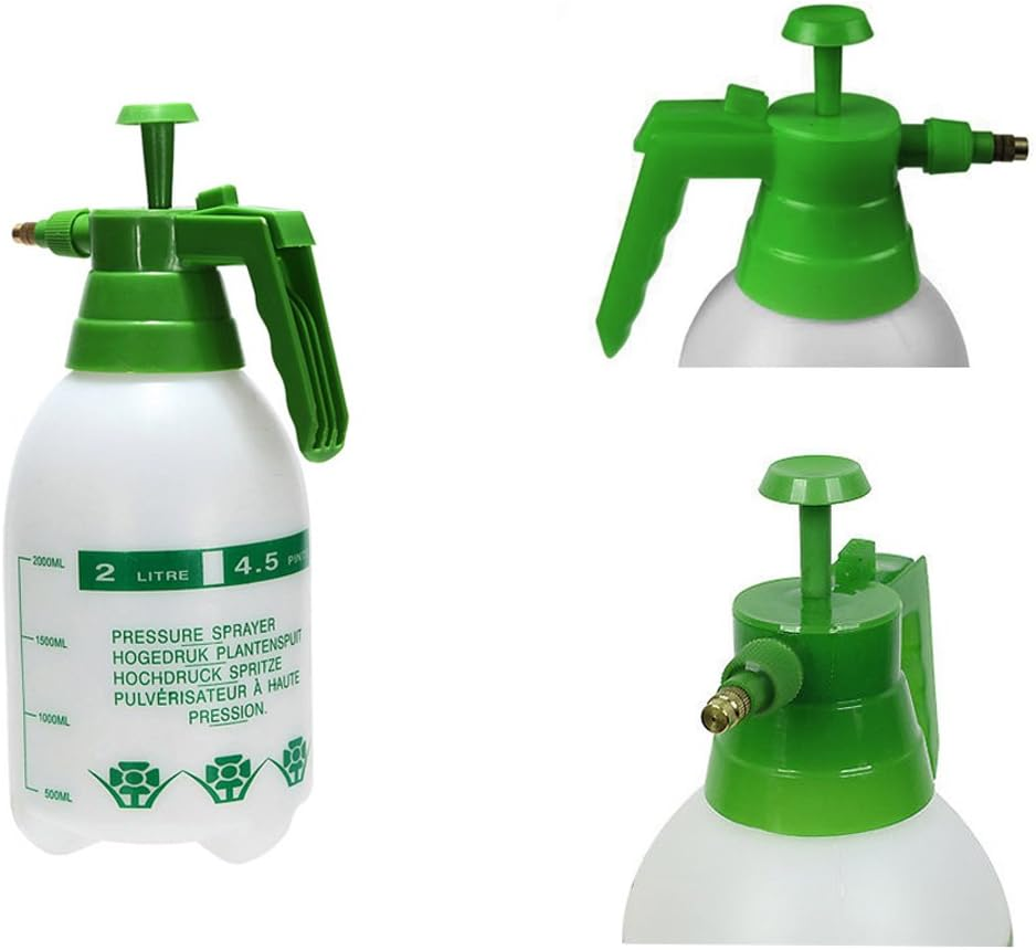 Handheld 2 Ltr Pressure Spray Bottle with Adjustable Nozzle Sprayer