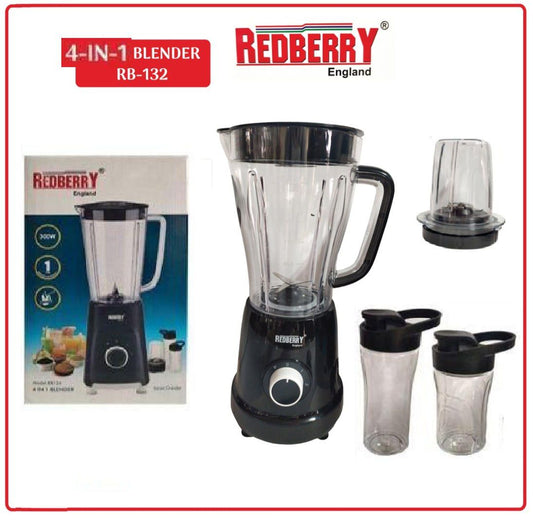 Redberry 4 In 1 Home & kitchen powerful Blender With Unbreakable 1L Jar