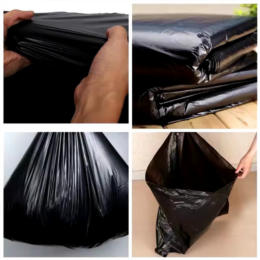 Large Size Bio-degradable Garbage and Trash Bags 50 Black (60X80 CM)