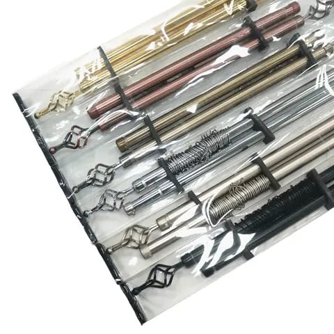 Extendable Window & Door Curtain Rods Double + FREE Holders And Screws