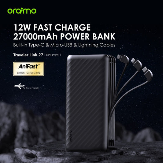 oraimo Traveler 27000mAh 12W Power Bank