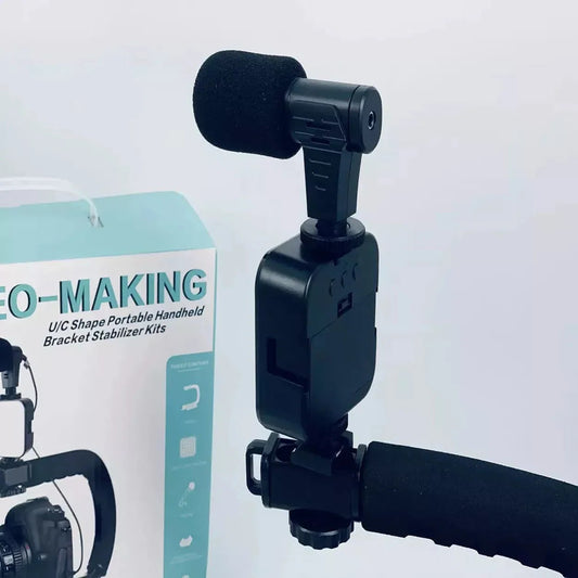 Vlogging Kit Bracket Stabilizer U Shaped Gimbal Video Making Kit For Phones & Cameras
