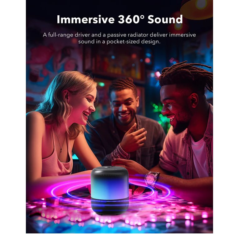 Anker Soundcore Glow Mini Portable Bluetooth 360⁰ sound and light Speaker