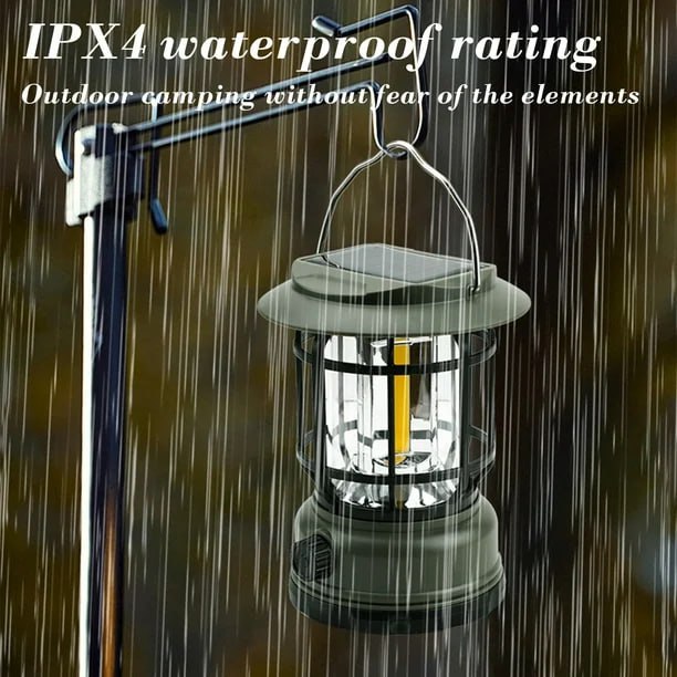 Rechargeable & Solar Powered Camping LED Lantern Lamp for Outdoor Camping, Hiking and Fishing