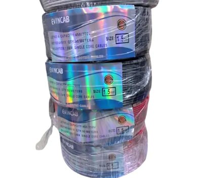 Evincab Single Core 1.5 MM Electrical cable, 90m Roll for all Your Lighting Wiring Needed