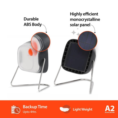 A2 Solar Led Rechargeable Emergency Light, for Home Garden and Outdoor