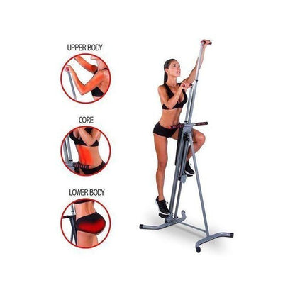 Maxi Climber Home Gym Total Body Exercise Machine with Built-in Counter and Fitness Guides for Comprehensive At-Home Workouts