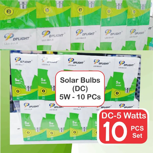 DC (solar) DP Light Energy Saver Bulb - PIN Type for Home and Resale / 10 PC Set