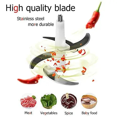 Stainless Steel Electric Food Grinders with Bowl Heavy for Kitchen Food Chopping