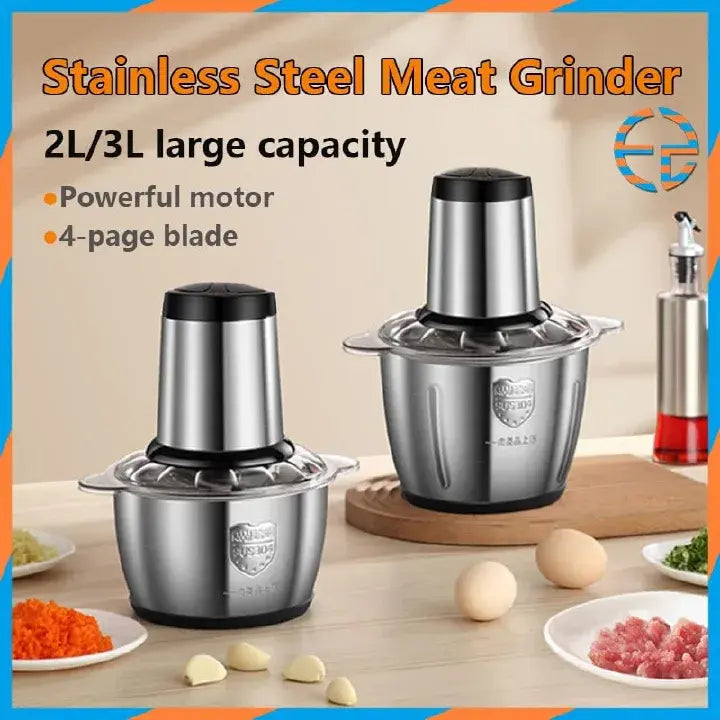 Stainless Steel Electric Food Grinders with Bowl Heavy for Kitchen Food Chopping