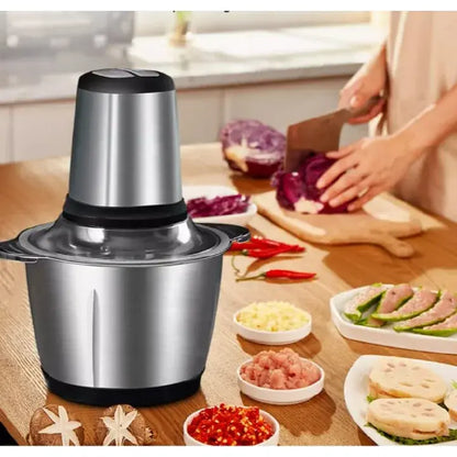 Stainless Steel Electric Food Grinders with Bowl Heavy for Kitchen Food Chopping