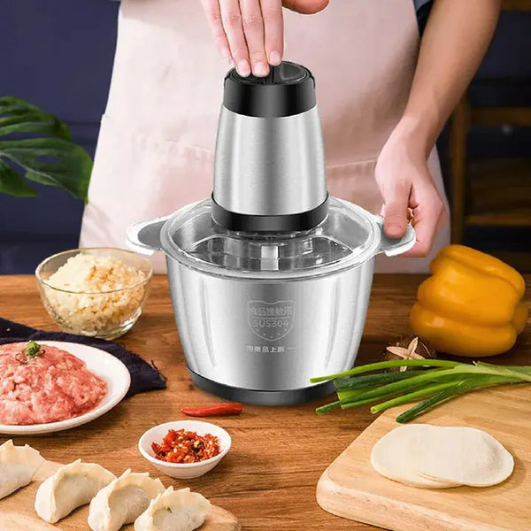 Stainless Steel Electric Food Grinders with Bowl Heavy for Kitchen Food Chopping