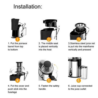 High Quality Juice Extractor & Multi Function Food Processor Blender Juicer