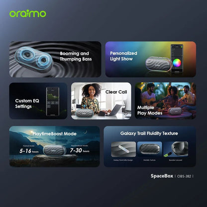 oraimo SpaceBox 8W FM Wireless and Bluetooth Speaker