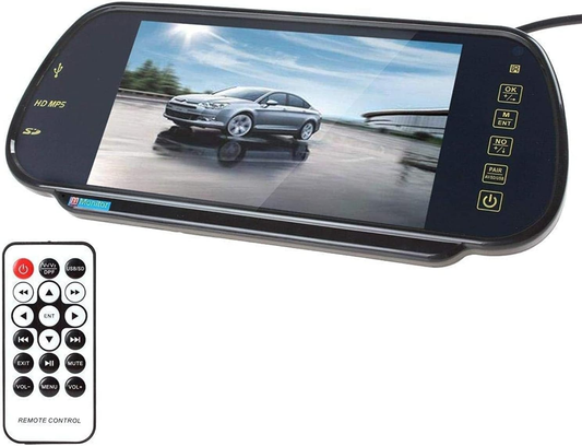 7 inch Color TFT LCD Car Rearview Monitor supports USB, SD with Remote Built-in Bluetooth