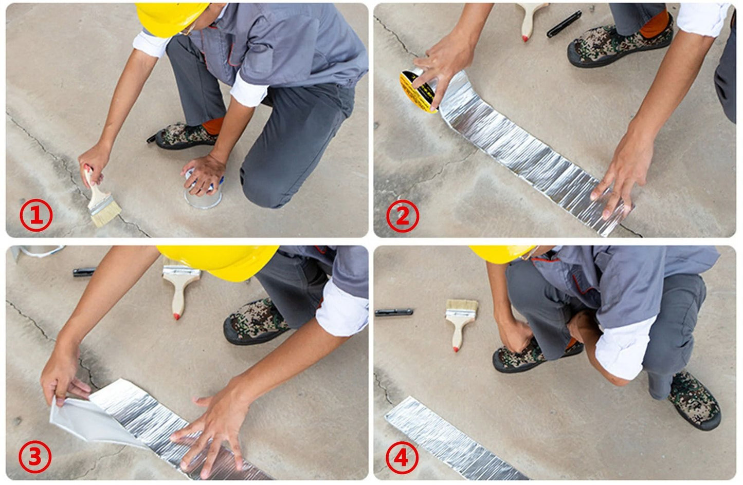 Aluminum Foil Butyl Waterproof Tape Multipair for Roof, Wall, Pipeline & Tank