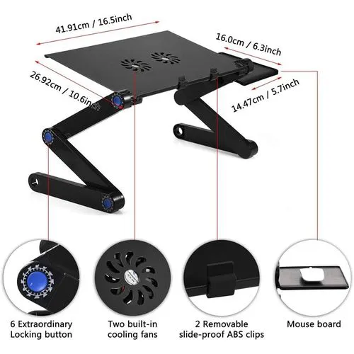 Strong Laptop Stand With Cooling Fan Adjustable and Foldable