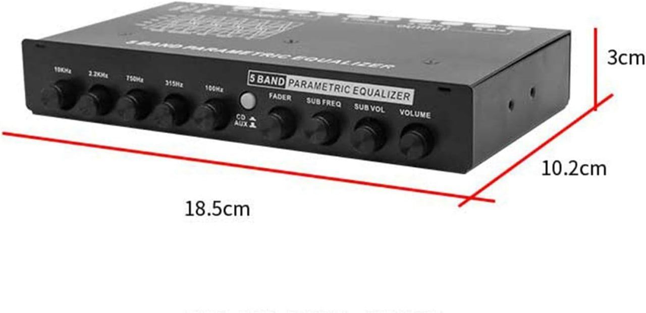 Professional 5 Band Car Audio Equalizer Crossover Amplifier