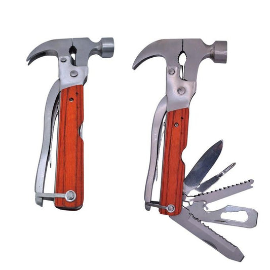 Camping Gear Multifunctional 15-in-1 Survival Gear with claw Hammer, Bottle Opener & Screwdrivers - Emergency Tool