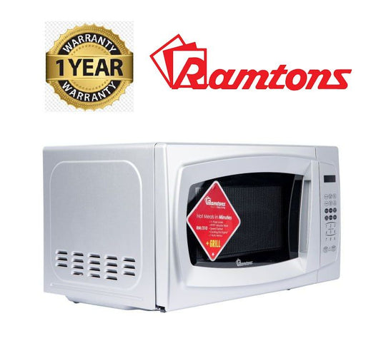 Ramtons 20 Ltrs Microwave + GRILL Silver with 1 Year Warranty