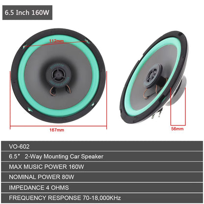 Universal HiFi Coaxial Subwoofer Audio Music Stereo Full Range Speaker for Car & Vehicles