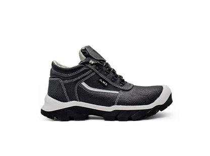 ACE DUMA Safety Shoes- Black (With Gray Strip) Protective Work Boots