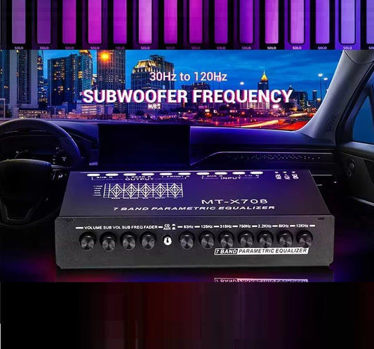 Professional 7 Band Car Audio Tuning Amplifier Parametric Equalizer