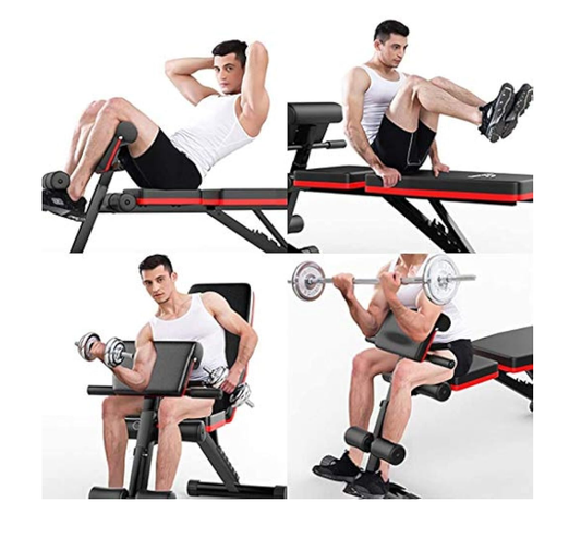 Adjustable Weight, Exercise & Workout Bench Press upto 800lbs for Home Gym Strength Training Full Body Workout