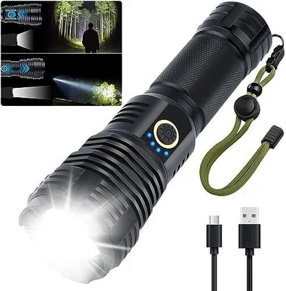 Rechargeable Super Bright Waterproof Spotlight Flashlight Torch