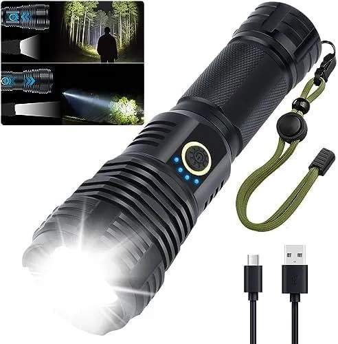 Rechargeable Super Bright Waterproof Spotlight Flashlight Torch
