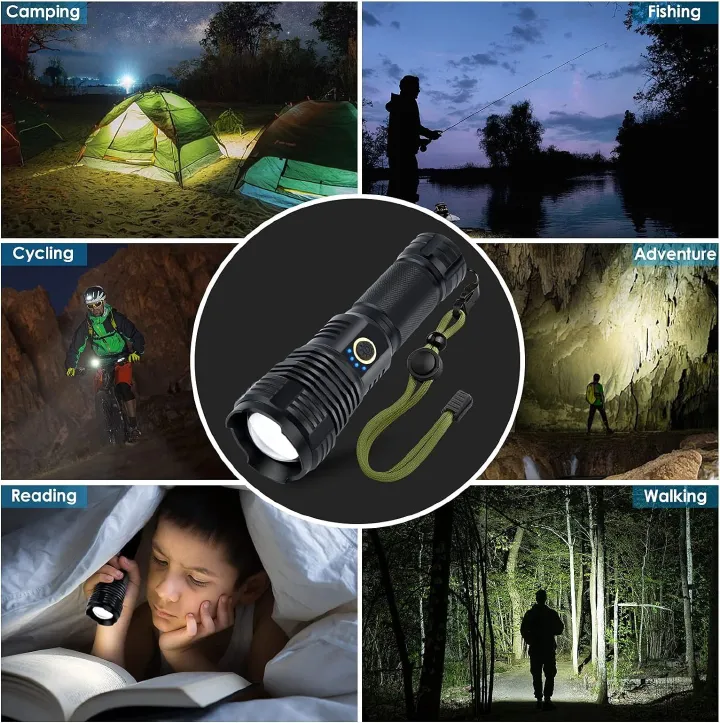Rechargeable Super Bright Waterproof Spotlight Flashlight Torch