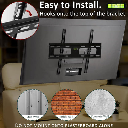 Heavy Duty TV Wall Bracket Mount with Built In Spirit Level for 14-43 Inch TV and Monitor + 4 Way Extension & TV Guard