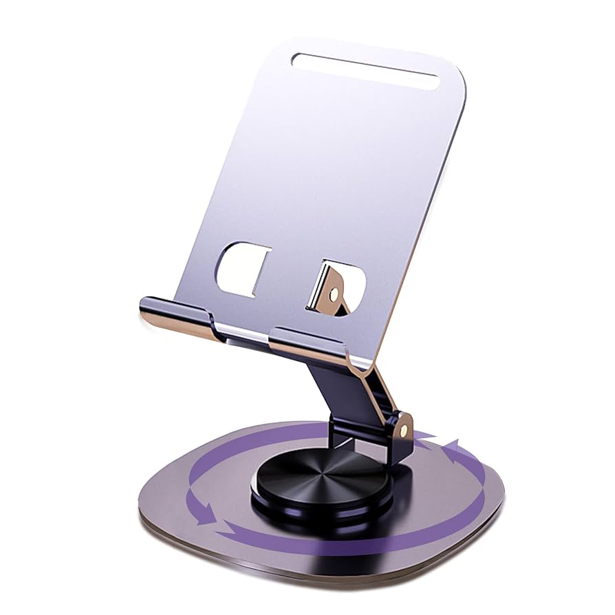 Aluminum Alloy Portable Folding Stand Compact Lazy Desktop Phone Holder Rotations 360°