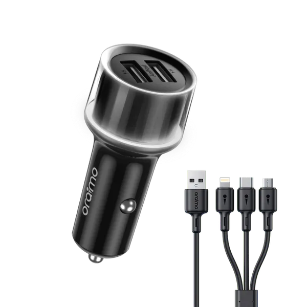 oraimo Highway 15.5W Car Charger & LED light ring