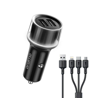 oraimo Highway 15.5W Car Charger & LED light ring