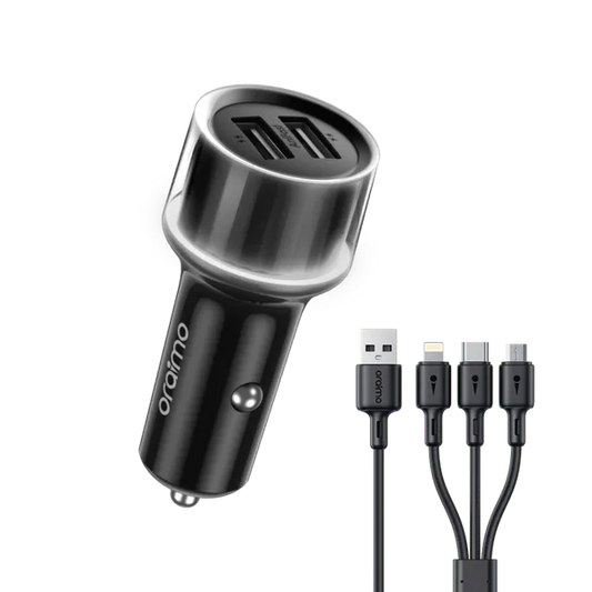 oraimo Highway 15.5W Car Charger & LED light ring
