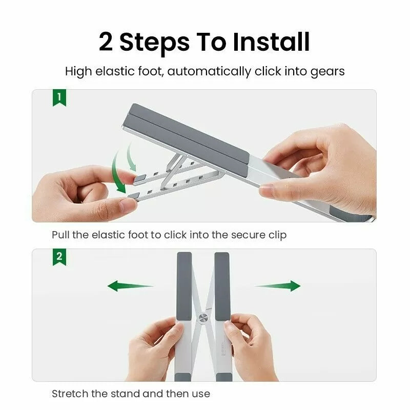 UGREEN Adjustable Multi-Functional Laptop, Tablet, Phone and Book Aluminium Stand (LP451)