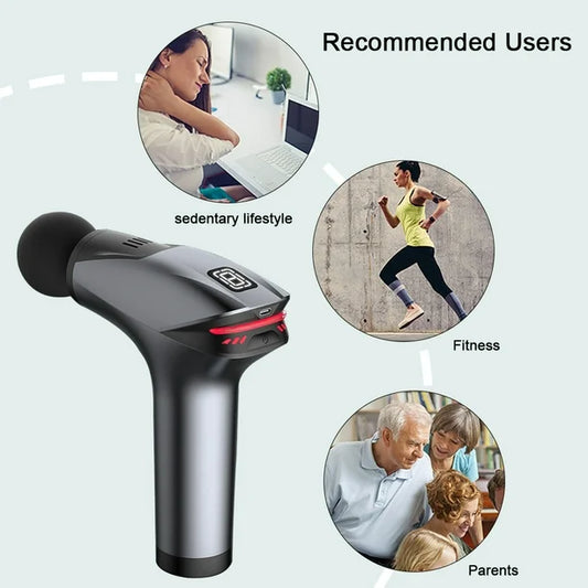 Massage Gun Professional Deep Muscle Massager with 8 Speeds and 5 Heads