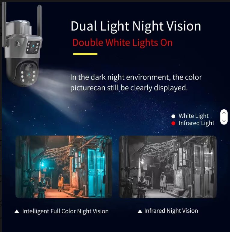 UBOX 4G PTZ Wireless Dual Lens Screen Solar Powered Outdoor Security Solar CCTV Camera with Built In Rechargeable Battery