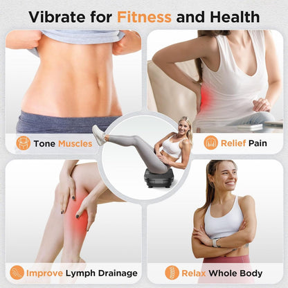 Full body Vibrating Plate Exercise Machine for Lymphatic Drainage, Weight Loss, Toning & Wellness