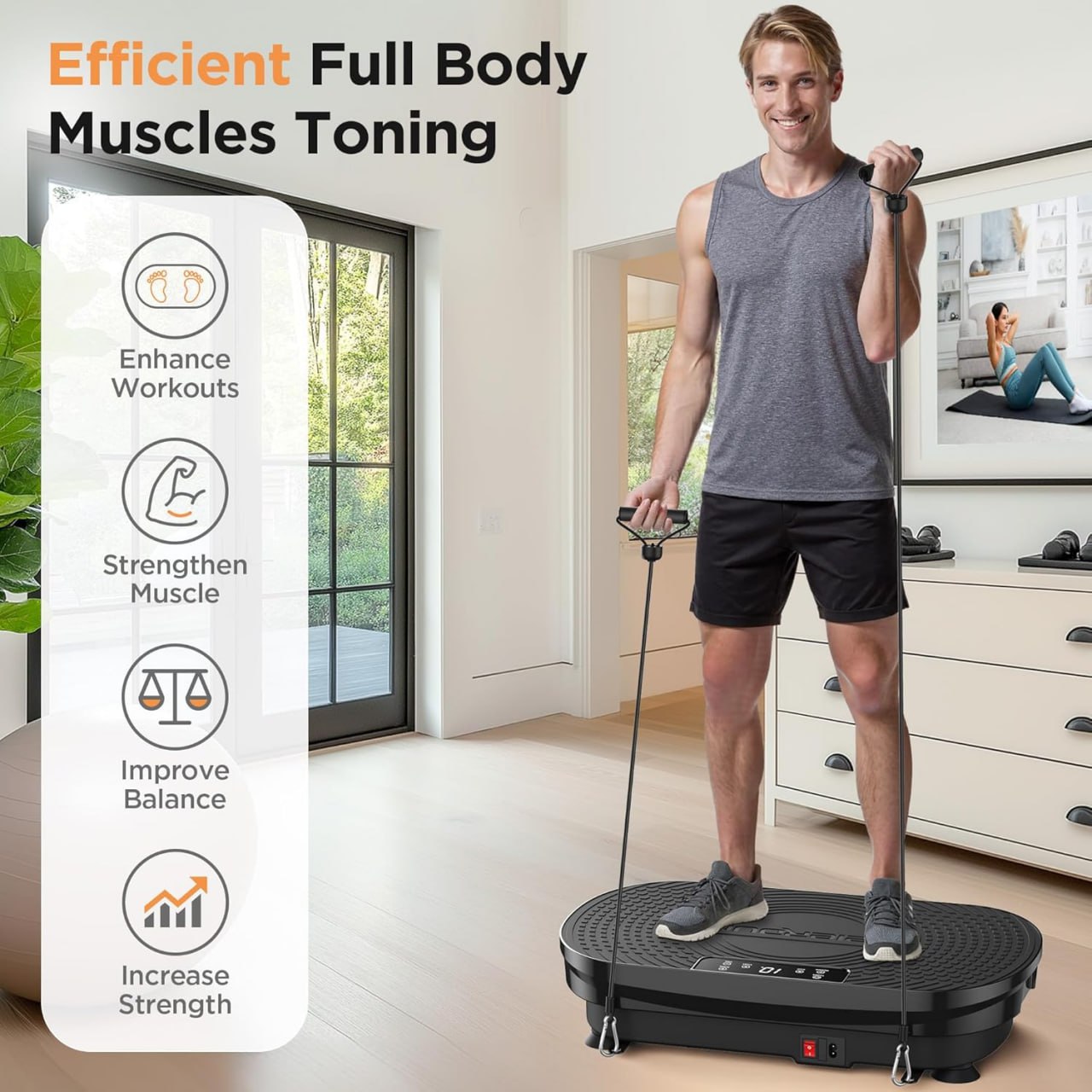 Full body Vibrating Plate Exercise Machine for Lymphatic Drainage, Weight Loss, Toning & Wellness