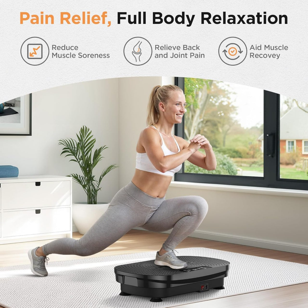 Full body Vibrating Plate Exercise Machine for Lymphatic Drainage, Weight Loss, Toning & Wellness