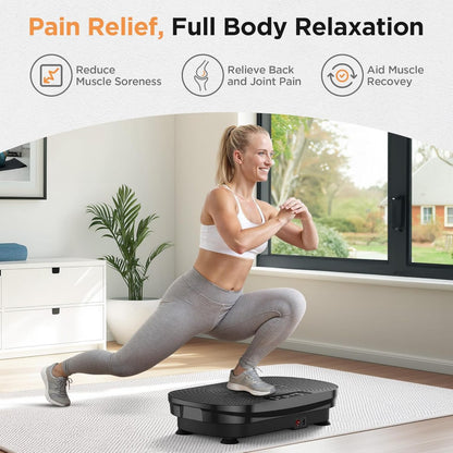 Full body Vibrating Plate Exercise Machine for Lymphatic Drainage, Weight Loss, Toning & Wellness