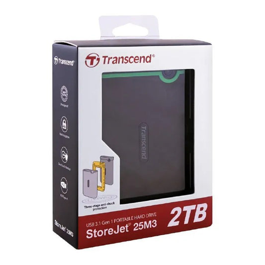 Transcend 2TB USB 3.1 Gen 1 StoreJet Rugged External Hard Drive