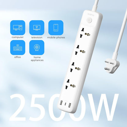 Oraimo PowerHub2 Power Strip 2500W Extension Board with USB C Ports