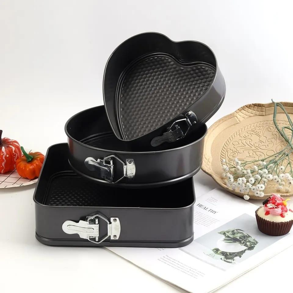 Non-stick Springform Cake 3-Pcs Baking Molds Pans
